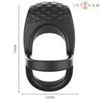 INTENSE - ALEX VIBRATEUR DOUBLE ANNEAU PÉNIS 10 VIBRATIONS NOIR