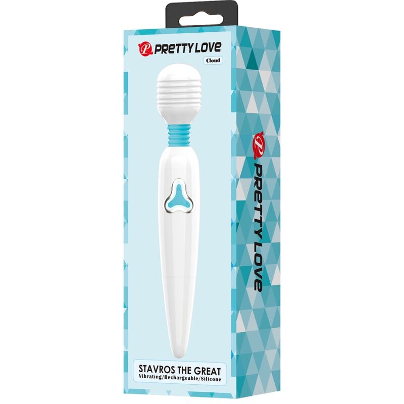 PRETTY LOVE - VIBRATEUR CLOUD WAND 7 VIBRATIONS BLANC