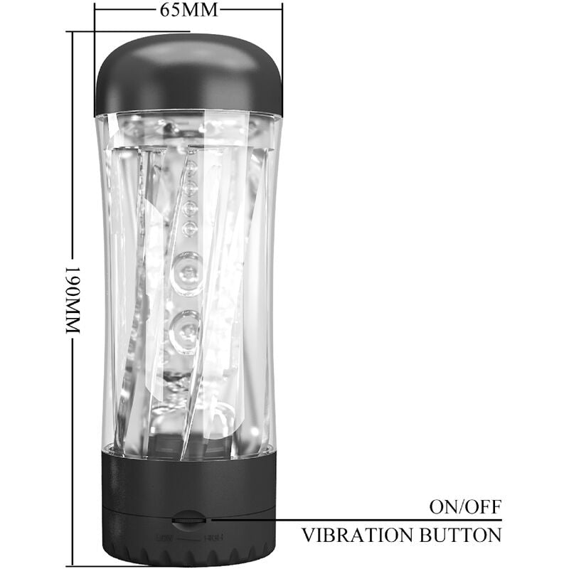 PRETTY LOVE - MASTURBATEUR HOMME TAMARA VIBRATEUR MULTI-VITESSES NOIR