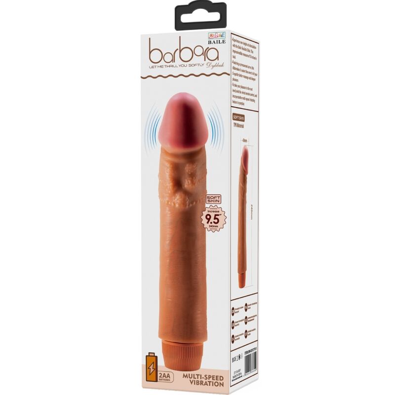 BAILE - VIBRATEUR RÉALISTE DYBBUK 24 CM MULÂTRE
