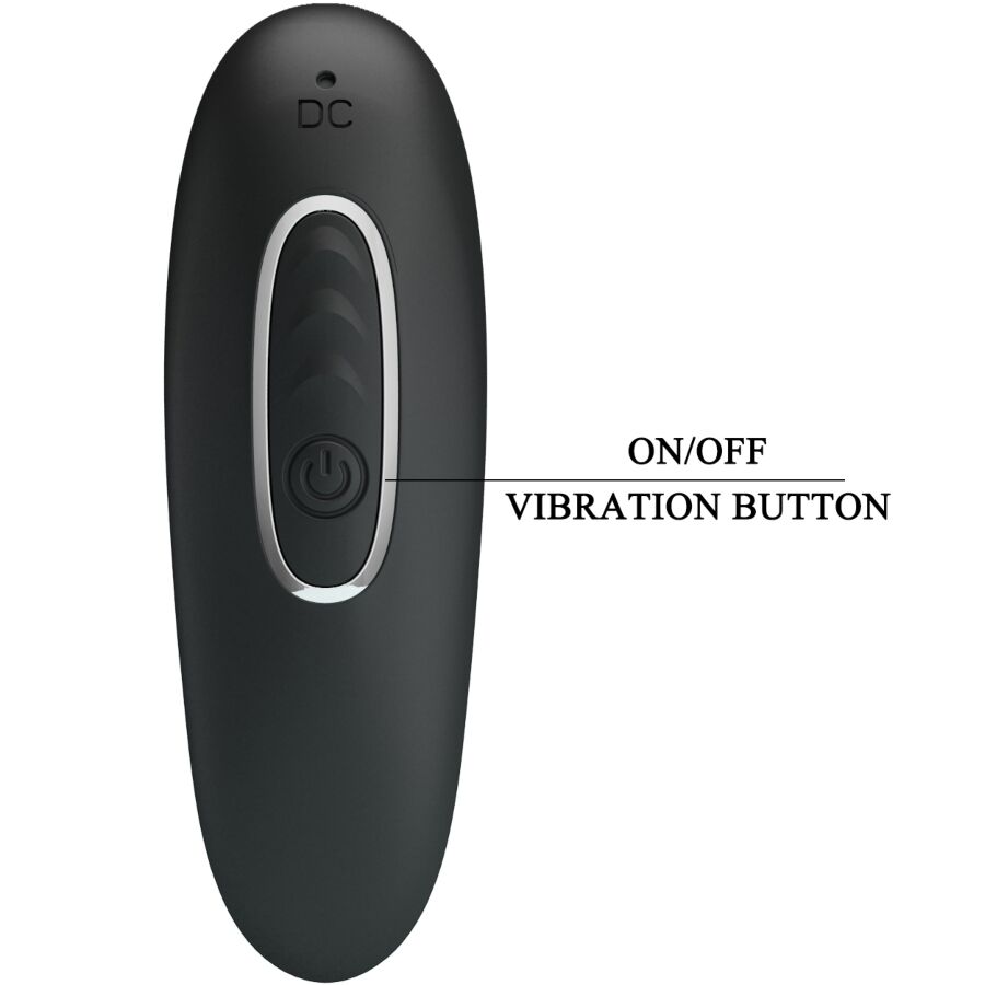 PRETTY LOVE - VIBRATEUR ANAL CORBAN 10 VIBRATIONS NOIR