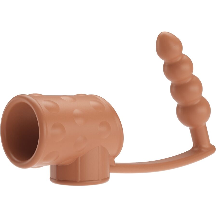 PRETTY LOVE - MANCHON PÉNIS AVEC PLUG ANAL NATUREL