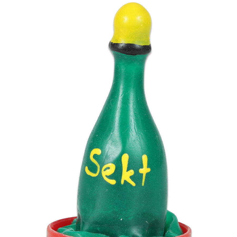 CONDOMERIE - PRÉSERVATIFS FANTAISIE PEINTS À LA MAIN CHAMPAGNE