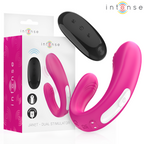 INTENSE - JANET DOUBLE STIMULATEUR ET VIBRATEUR EN U AVEC TÉLÉCOMMANDE ROSE