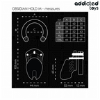 ADDICTED TOYS LOCKED - CAGE À PÉNIS OBSIDIAN HOLD TAILLE M