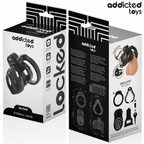 ADDICTED TOYS LOCKED - CAGE À PÉNIS À VERROUILLAGE ÉTERNEL 9 CM