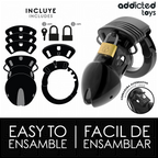 ADDICTED TOYS LOCKED - CAGE À PÉNIS CHASTETÉ PROFONDEUR 7,5 CM