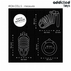 ADDICTED TOYS LOCKED - CAGE À PÉNIS EN MÉTAL IRON CELL 4 CM TAILLE S