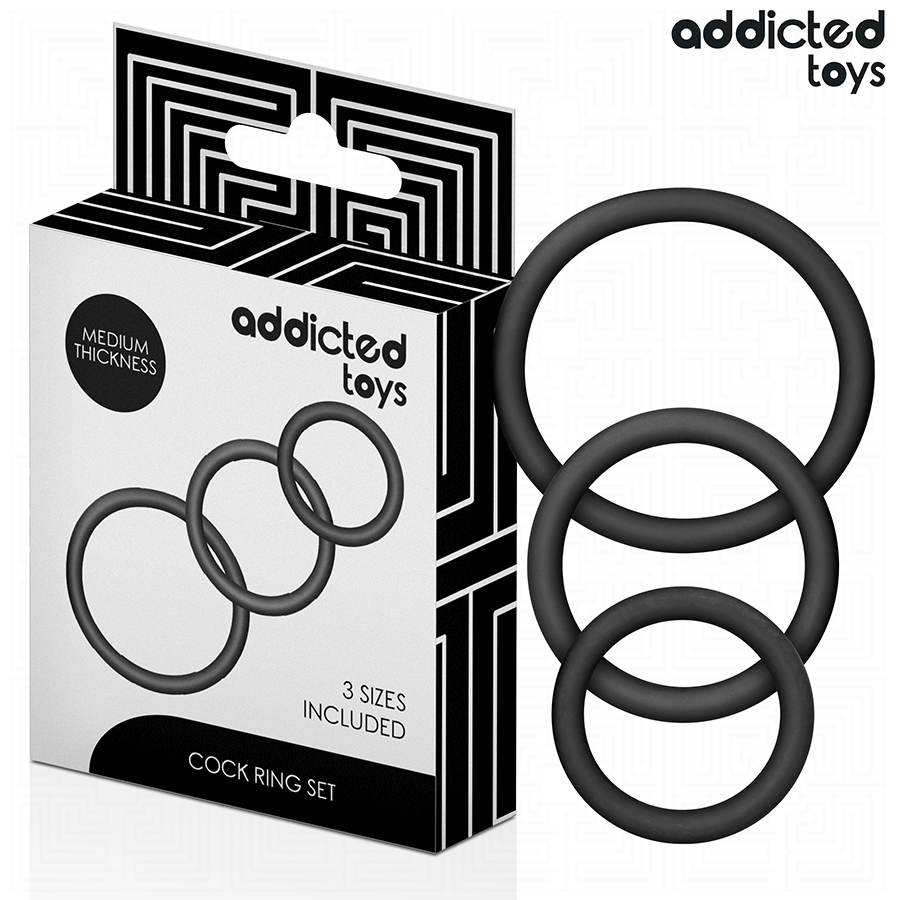 ADDICTED TOYS - LOT DE ANNEAUX EN SILICONE MODÈLE 2