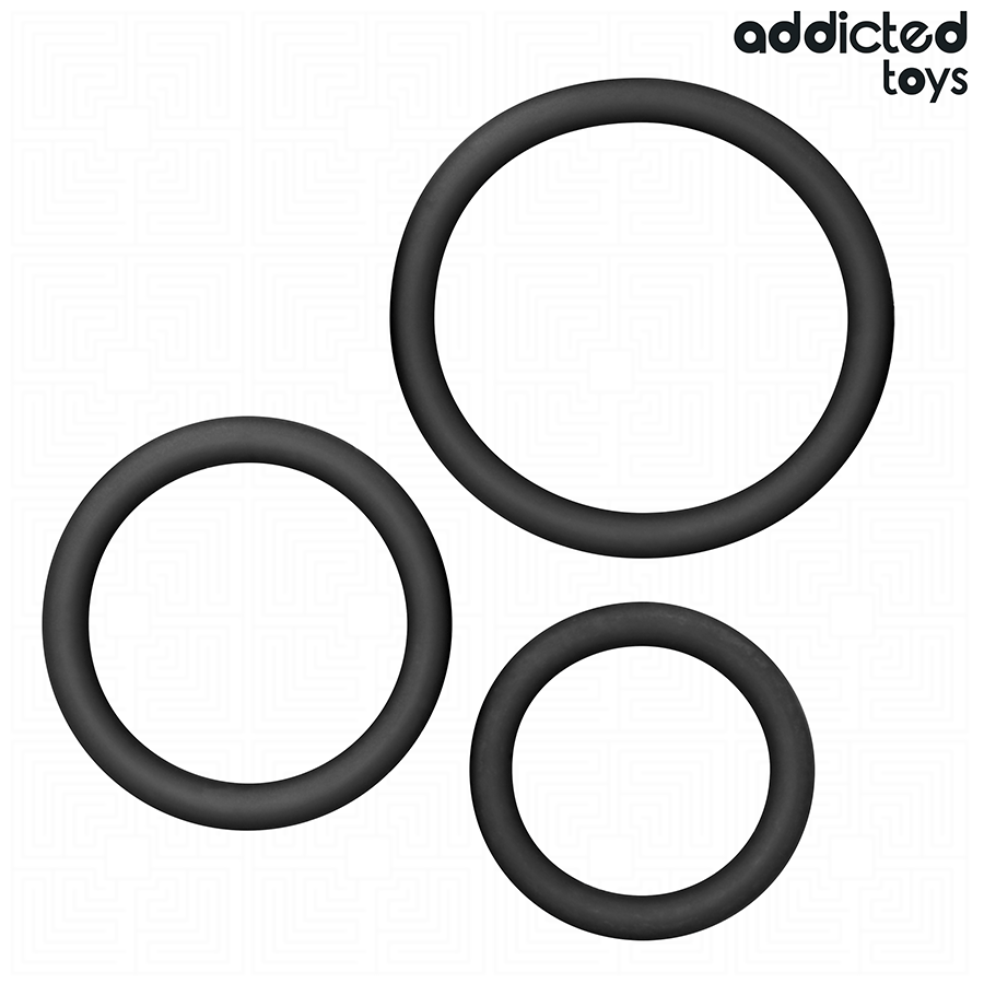 ADDICTED TOYS - LOT DE ANNEAUX EN SILICONE MODÈLE 2