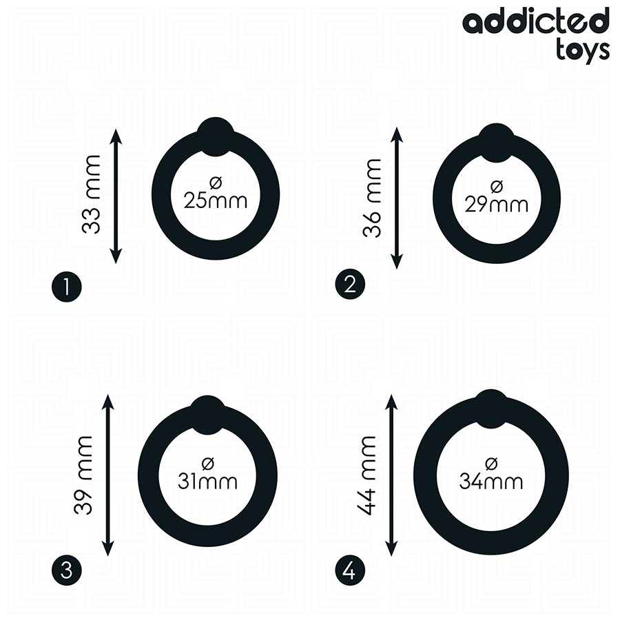 ADDICTED TOYS - LOT D'ANNEAUX EN SILICONE À PRESSION