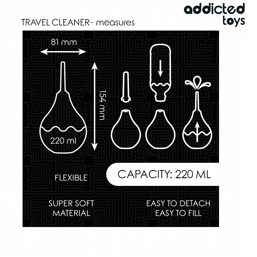ADDICTED TOYS - NETTOYANT ANAL DE VOYAGE TAILLE L 220 ML