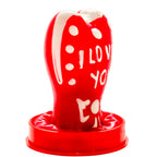 CONDOMERIE - PRÉSERVATIFS FANTAISIE PEINTS À LA MAIN EN FORME DE CŒUR - JE T'AIME MODÈLE 1