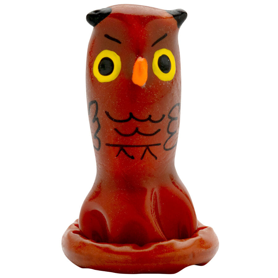 CONDOMERIE - PRÉSERVATIFS FANTAISIE PEINTS À LA MAIN HIBOU