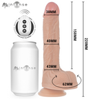 MR INTENSE - BALDWIN RÉALISTE MULTIFONCTIONNEL AVEC VIBRATION, TÉLÉCOMMANDE HAUT/BAS, 22 CM - OU - 4 CM