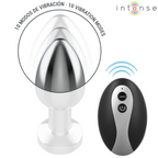 INTENSE - PLUG ANAL VIBRANT EN MÉTAL AVEC LUMIÈRES LED ET TÉLÉCOMMANDE - TAILLE S
