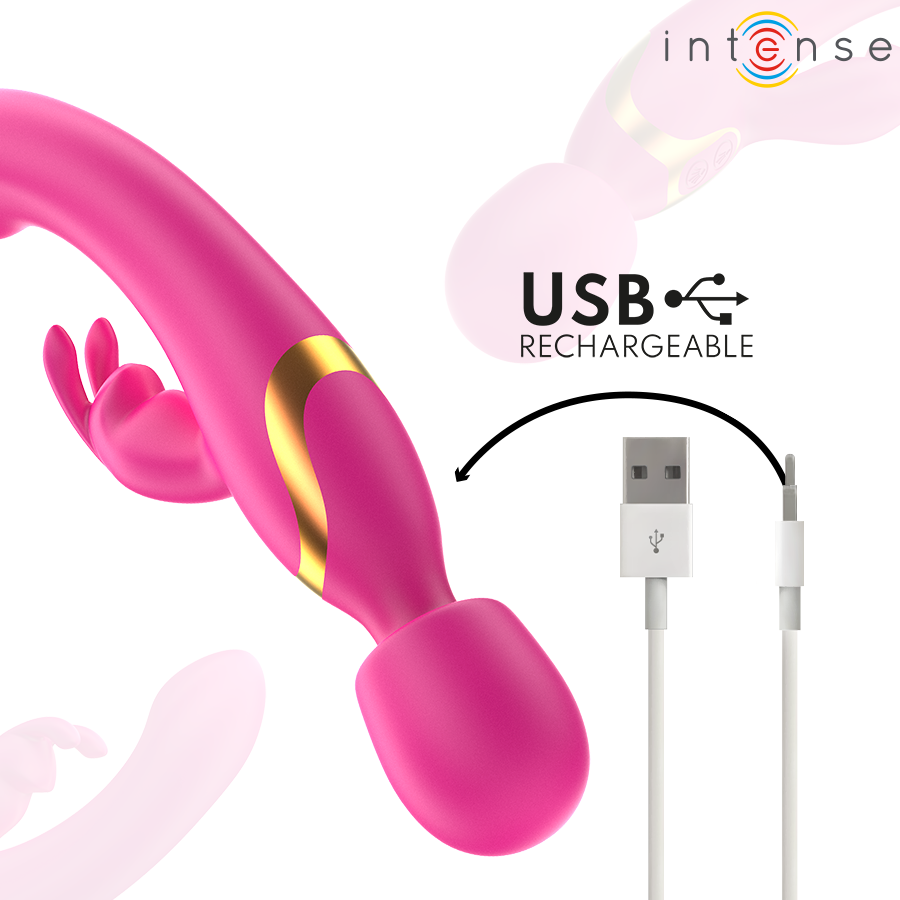 INTENSE - VIBRATEUR DOUBLE WINONA LAPIN ET BAGUETTE