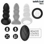 ADDICTED TOYS - PLUG ANAL ROTATIF ET VIBRANT, TÉLÉCOMMANDE AVEC LUMIÈRE LED