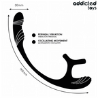 ADDICTED TOYS - PLUG ANAL AVEC VIBRATION, ONDULATION À 360° ET STIMULATEUR DE TESTICULES