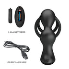 MR PLAY - PLUG ANAL VIBRANT AVEC ANNEAU PÉNIS ET TÉLÉCOMMANDE