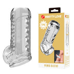 PRETTY LOVE - GAINE PÉNIENNE TEXTURÉE TRANSPARENTE