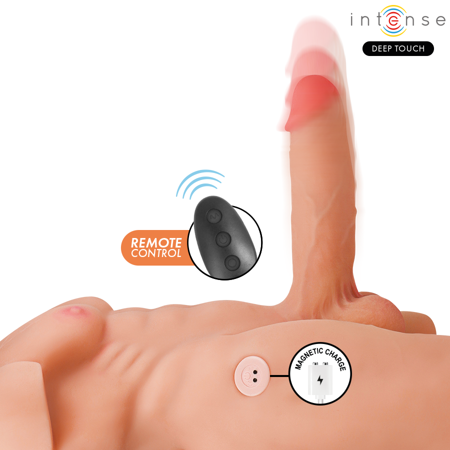 INTENSE DEEP TOUCH - TORSE MARTY AVEC ANUS ET GODEMICHET RÉALISTE AVEC POUSSE ET VIBRATION, TÉLÉCOMMANDE, 6,2 KG