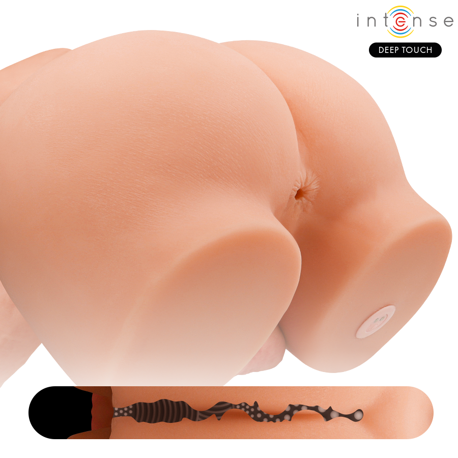 INTENSE DEEP TOUCH - TORSE RICHIE AVEC ANUS ET GODEMICHET RÉALISTE AVEC TÉLÉCOMMANDE DE POUSSE ET DE VIBRATION 4,7 KG