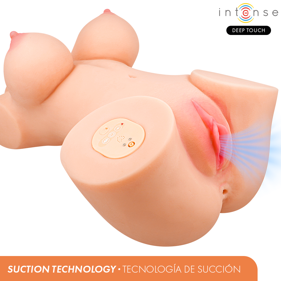 INTENSE DEEP TOUCH - VERO TORSO VAGINA AVEC EFFETS DE SUCCION, DE CHALEUR, DE VIBRATION ET DE VOIX L 5,5 KG