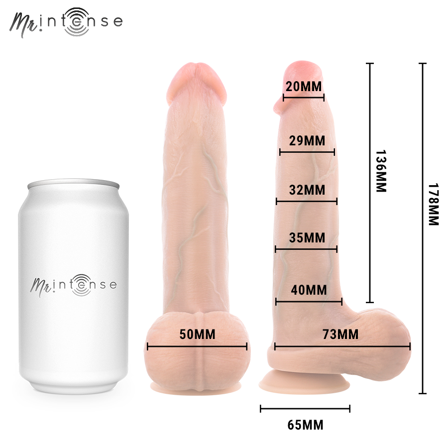 MR INTENSE - BRUCE S PÉNIS ULTRA-RÉALISTE AVEC TESTICULES 17,8 CM -Ø- 4 CM