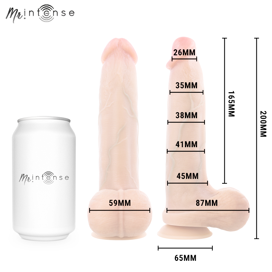 MR INTENSE - BRUCE M Pénis ultra-réaliste avec testicules 20 cm -Ø- 4,5 cm