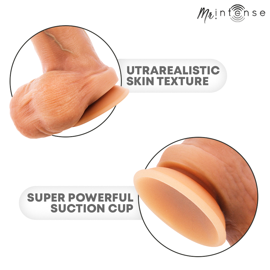 MR INTENSE - BRUCE M Pénis ultra-réaliste avec testicules 20 cm -Ø- 4,5 cm