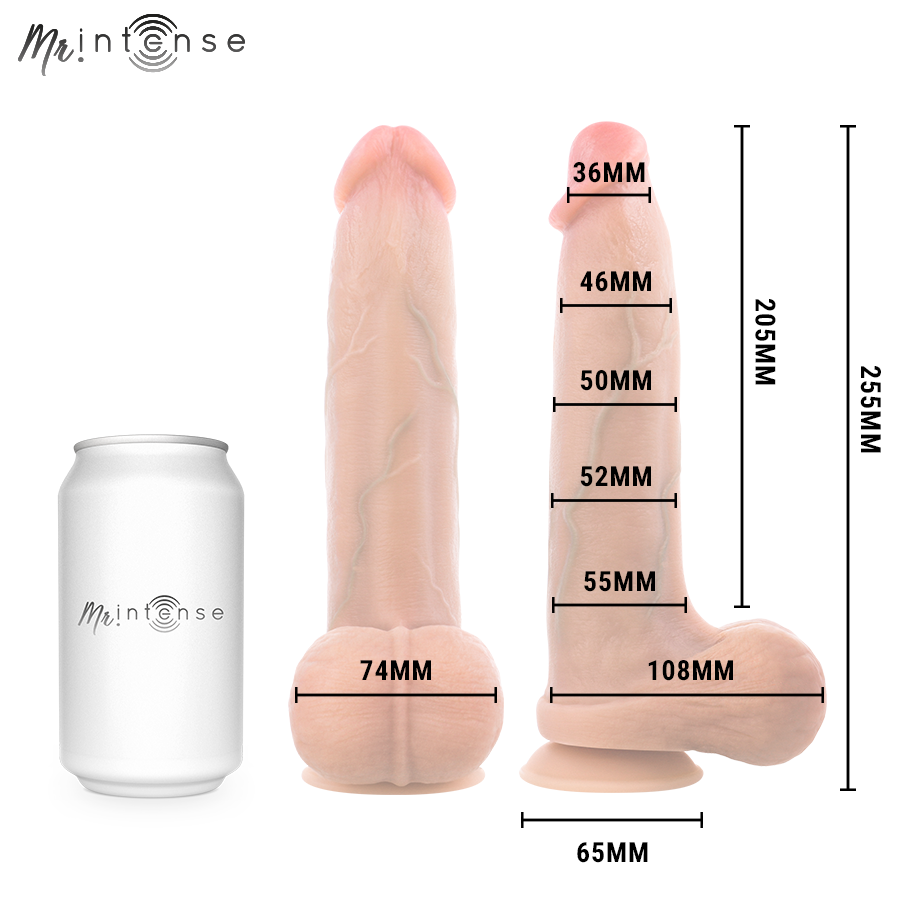 MR INTENSE - BRUCE XL PÉNIS ULTRA-RÉALISTE AVEC TESTICULES 25,5 CM -Ø- 5,5 CM