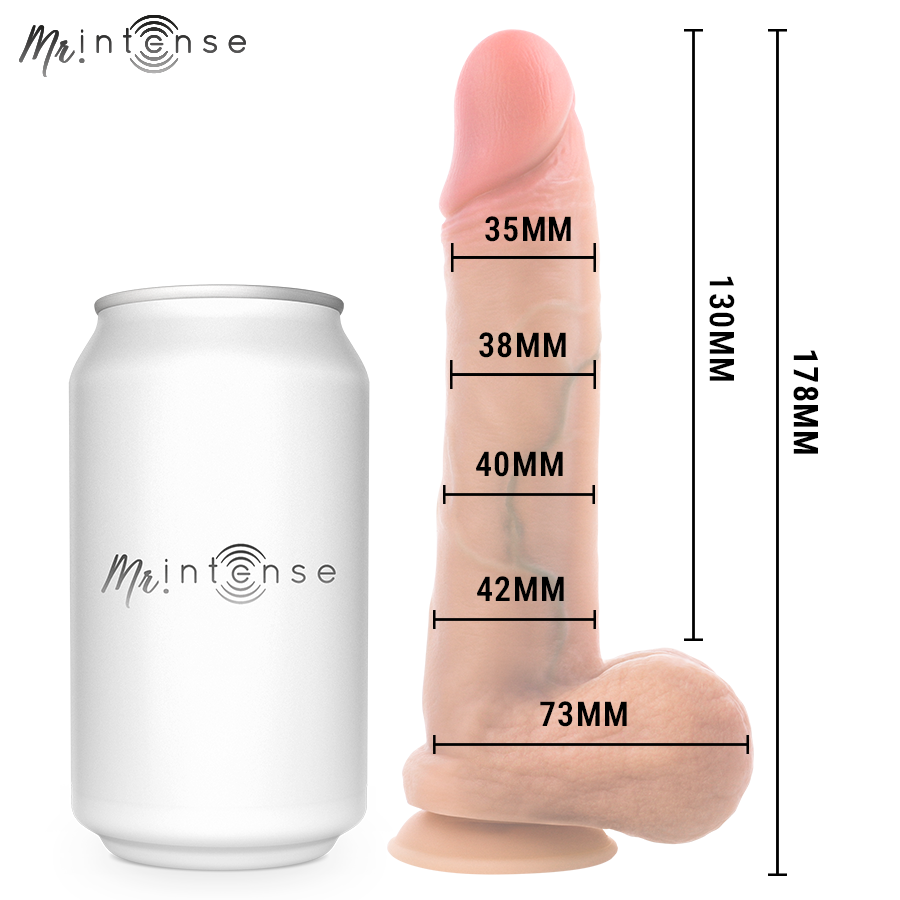 MR INTENSE - GARY S PÉNIS ULTRA-RÉALISTE AVEC TESTICULES 17,8 CM -Ø- 4,2 CM