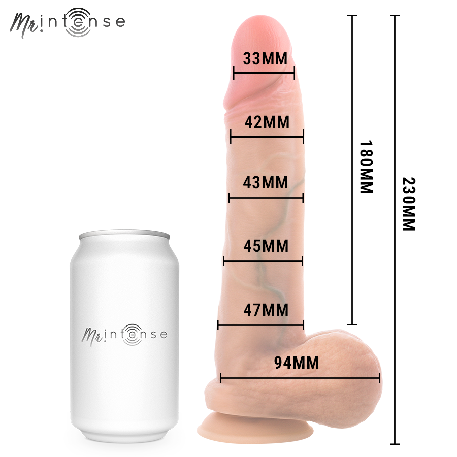 MR INTENSE - GARY L PÉNIS ULTRA-RÉALISTE AVEC TESTICULES 23 CM - Ø 4,7 CM
