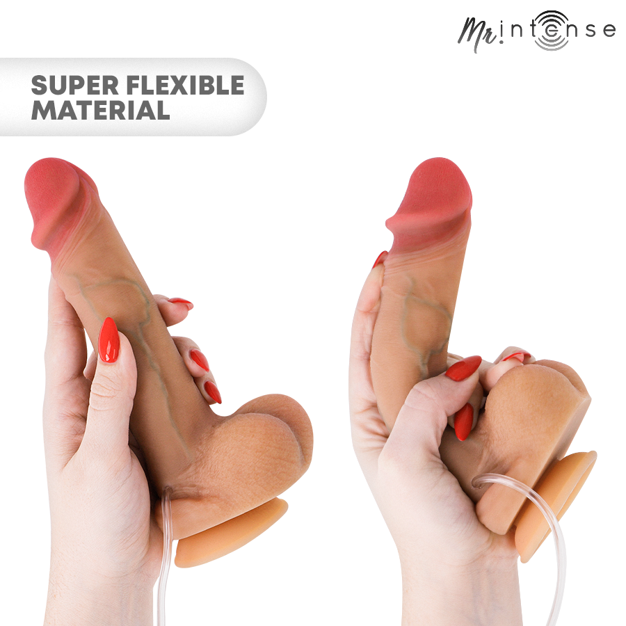 MR INTENSE - DANNY, PÉNIS ULTRA-RÉALISTE AVEC ÉJACULATION ET TESTICULES, 20,5 CM -Ø- 4 CM