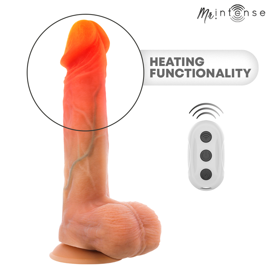 MR INTENSE - LOGAN VIBRATEUR AVEC EFFET CHAUFFANT ET TÉLÉCOMMANDE 20 CM -Ø- 4,1 CM