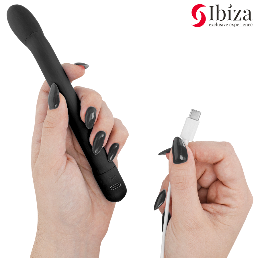 IBIZA - VIBRATEUR POINT G NOIR AVEC VIBRATION
