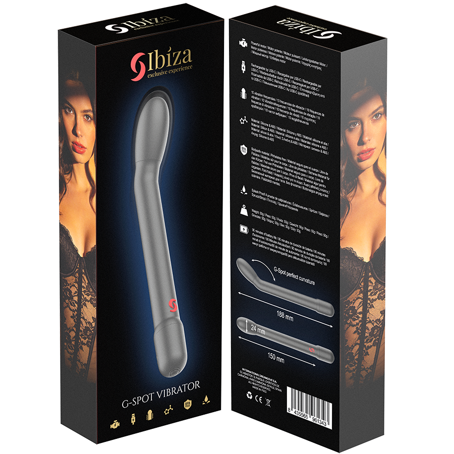 IBIZA - VIBRATEUR POINT G NOIR AVEC VIBRATION