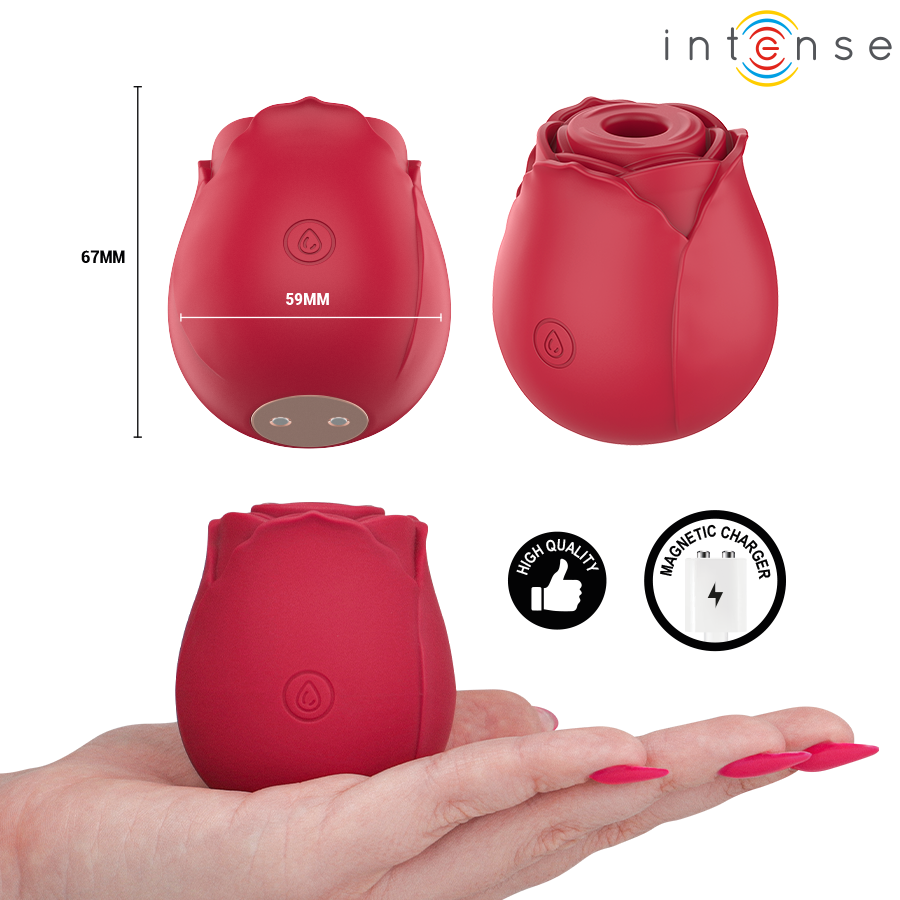 INTENSE - CAMELLIA SUCCION CLITORIALE ROSE PAR WAVES BORDEAUX