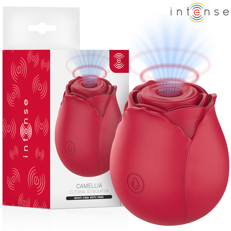 INTENSE - CAMELLIA SUCCION CLITORIALE ROSE PAR WAVES BORDEAUX
