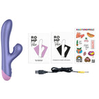 ROMP - PULSE VIBRATEUR DOUBLE POINT G RABBIT BLEU ÉLECTRIQUE