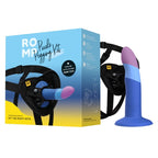 ROMP - PICCOLO GODEMICHET EN SILICONE AVEC VENTOUSE TRICOLORE 14 CM