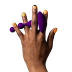 ROMP - AMP PERLES ANALES EN SILICONE FLEXIBLE VIOLETTES 12,5 CM