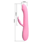 PRETTY LOVE - VIBRATEUR BELLA RABBIT AVEC STIMULATION PAPILLON ET LED ROSE