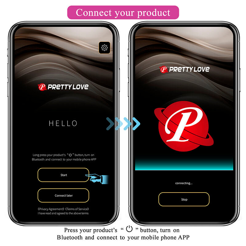 PRETTY LOVE - HAZELYNN MASSEUR ROSE À 12 FONCTIONS CONTRÔLÉ PAR APPLICATION