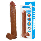 PRETTY LOVE - PAT GODEMICHET FLEXIBLE RÉALISTE AVEC VENTOUSE 40 CM -Ø- 6 CM MARRON