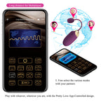 PRETTY LOVE - VIBRATEUR ŒUF À PROFONDEUR KLAY CONTRÔLÉ PAR APPLICATION VIOLET