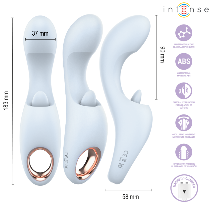 INTENSE - ANYA STIMULATEUR DE VIBRATIONS ET DE MOUVEMENTS MULTIFONCTIONNEL