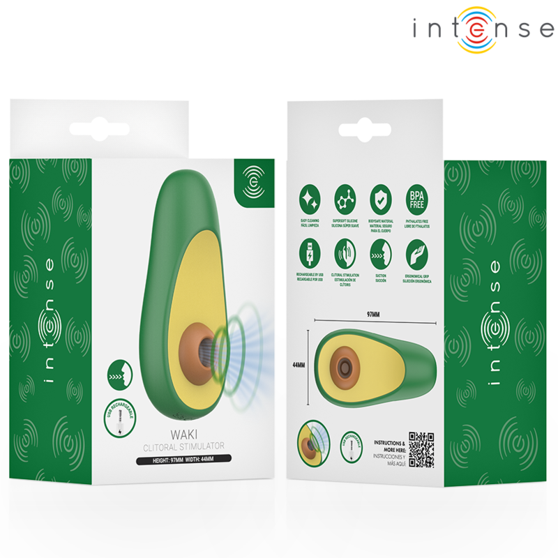 INTENSE - WAKI STIMULATEUR DE SUCCION CLITORIALE AVOCADO