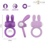 INTENSE - ANNEAU PÉNIS VIBRANT HOPPS AVEC STIMULATION CLITORIALE VIOLETTE
